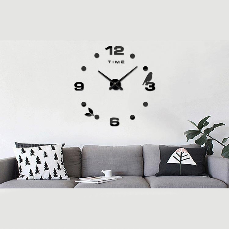 Jam Dinding 3D DIY Motif Burung - Jam Dinding Raksasa - Jam Dinding DIY - Giant Clock - Jam Dinding 