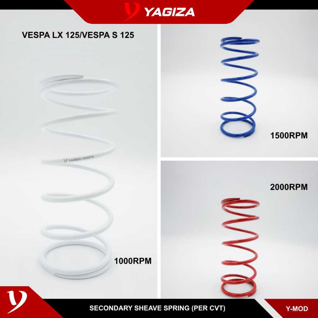 Yagiza Cvt Spring Per Cvt Vespa LX 125 Vespa S 125 1000Rpm 1500Rpm 2000Rpm