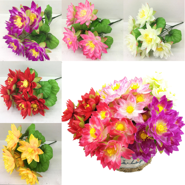 Rose Bunga Teratai Lotus Imitasi Artificial Hiasan Dekorasi Pernikahan Seserahan COD BG70