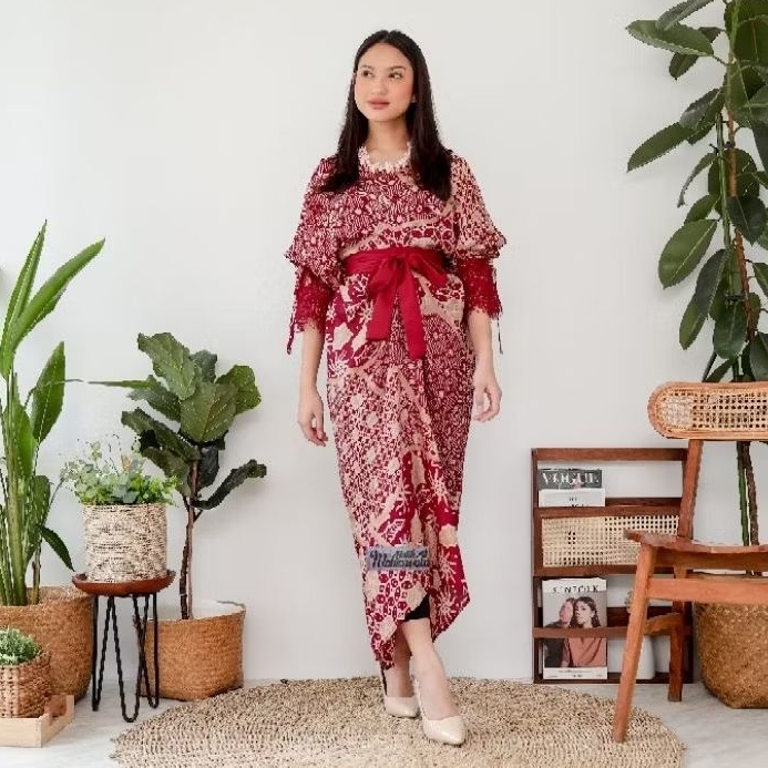 Batik Maheswara - Kaftan Dress Batik Wanita Viscose Raya