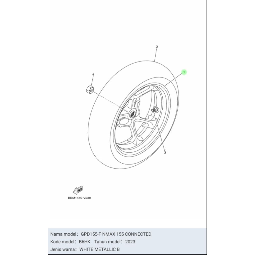 VELG BELAKANG NEW NMAX B6H F5338 01 P1