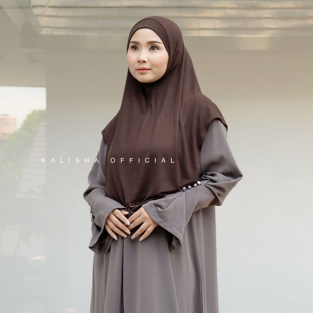 KALISHA X MIMA Jilbab Instan Kaos Rayon Vanya XL Kerudung Bergo Rayon Hijab Bergo Kaos Jumbo