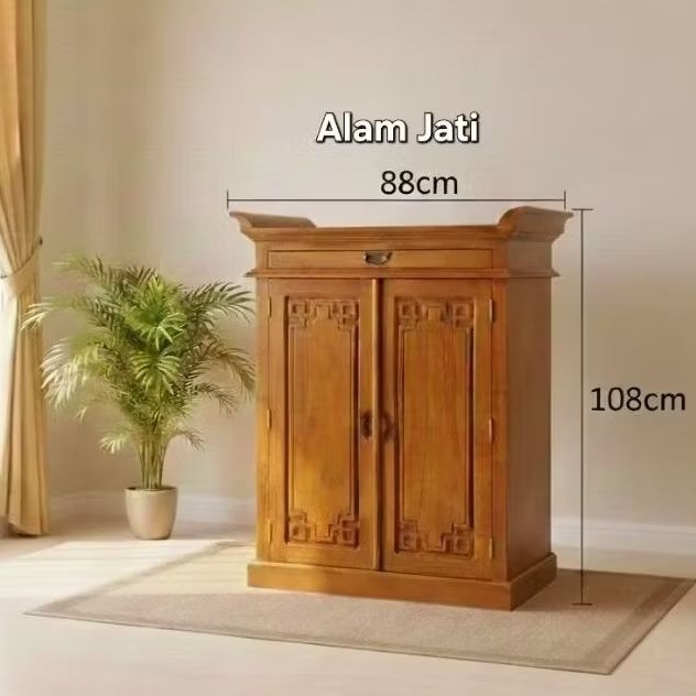 Meja Altar Sembahyang Jati Minimalis Custom