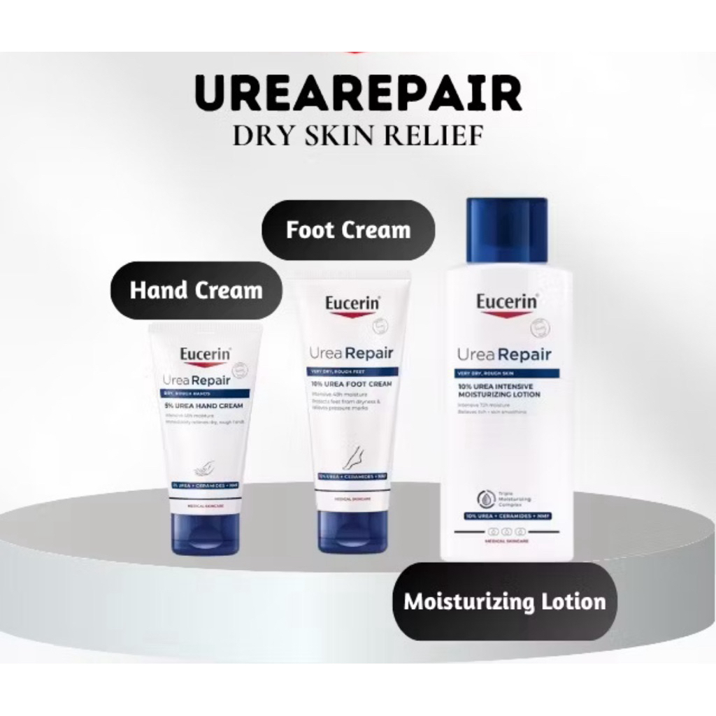 Eucerin UreaRepair PLUS 10% UREA LOTION 250ML / FOOT CREAM 100ML / HAND CREAM 75ML