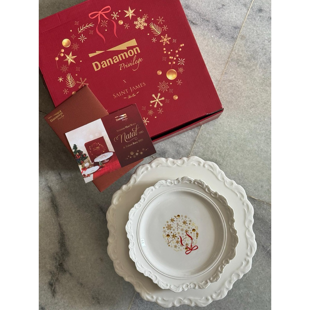 danamon privilege piring set christmas 2026 saint james natal chinese new year xincia  imlek cny had