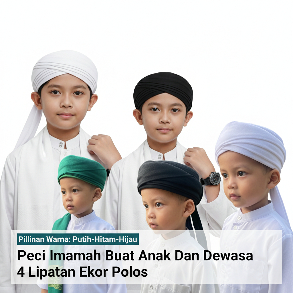 PROMO  Peci Imamah Permanen Panjang 3 Meter Peci Imamah Instan Peci Imamah langsung pakai