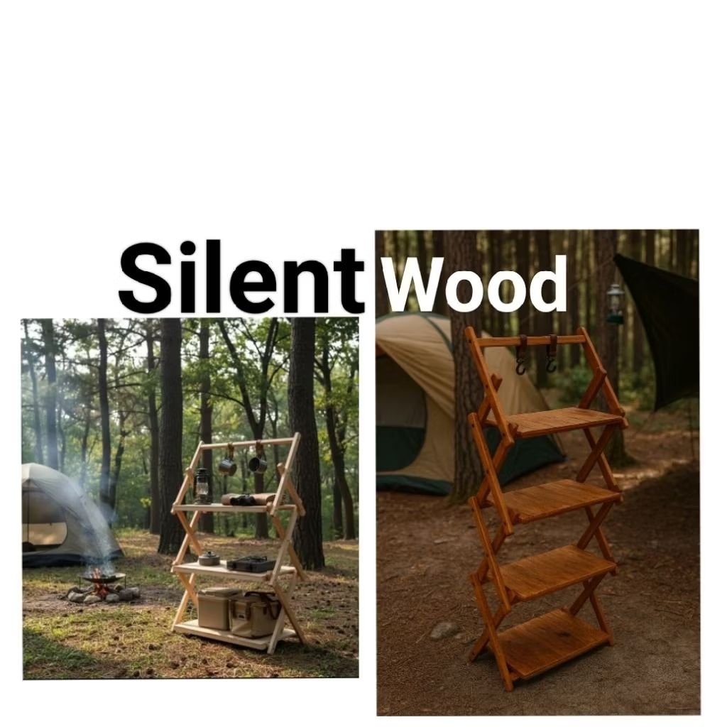 rak lipat camping outdoor rak penyimpanan Aesthetic