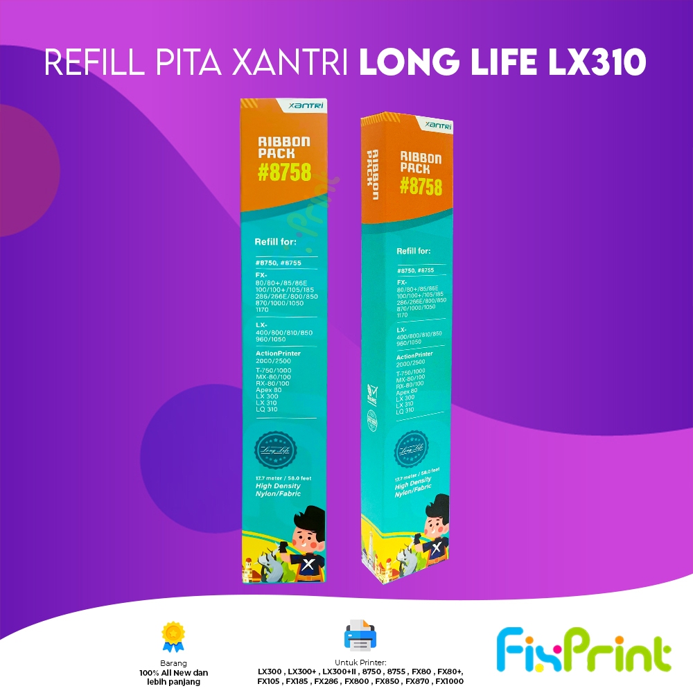 Refill Pita Xantri Long Life EP LX300, Refill Pita Xantri EP LX310 LX300 LX300 LX300+II LQ1050