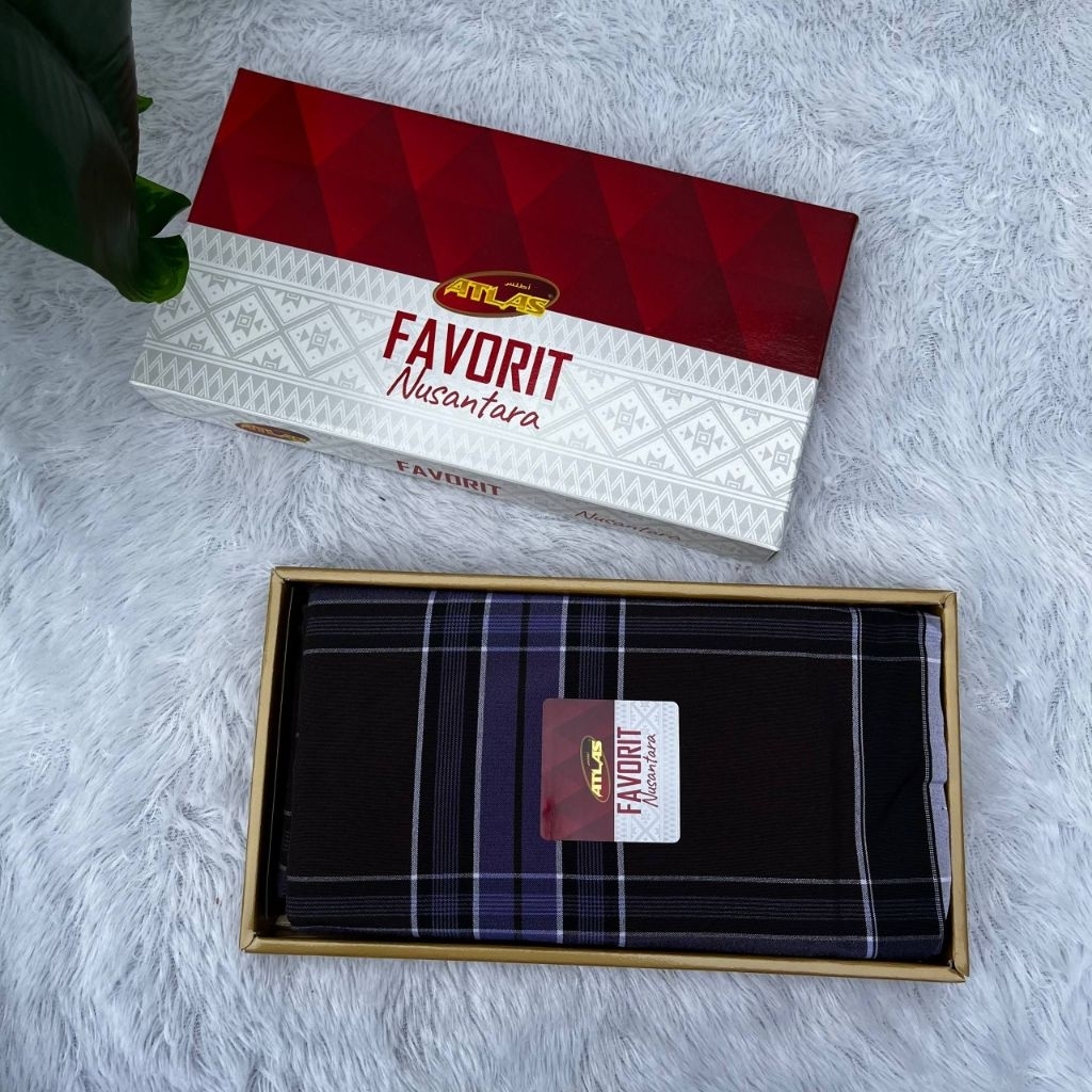 Sarung Atlas Favorit Nusantara Kotak | Sarung Atlas Favorit Premium | Sarung Sholat Atlas Favorit ba