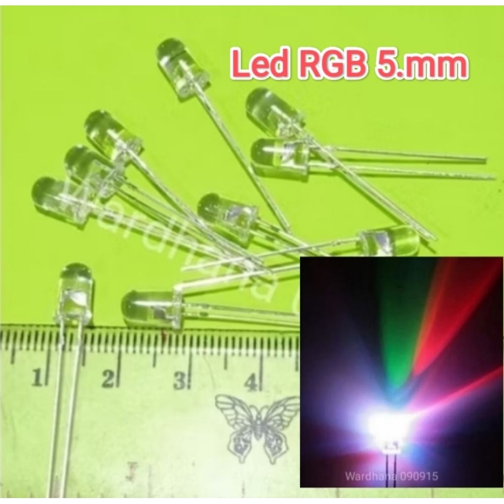 Led RGB 5 mm nyala 3 warna Led RGB 5mm