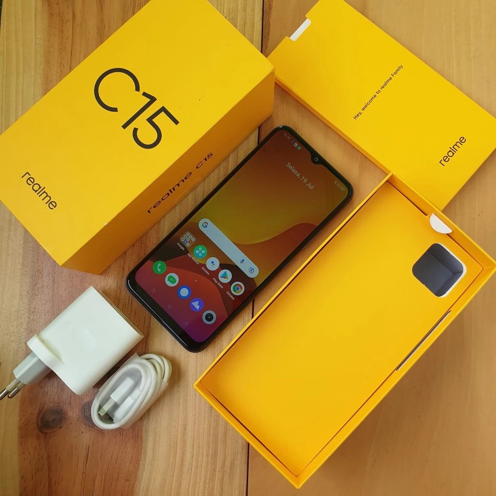 REALME C15 SECOND MEDIATEK 3/64GB & 4/64GB HANDPHONE SECOND HP SEKEN HP BEKAS HP MURAH