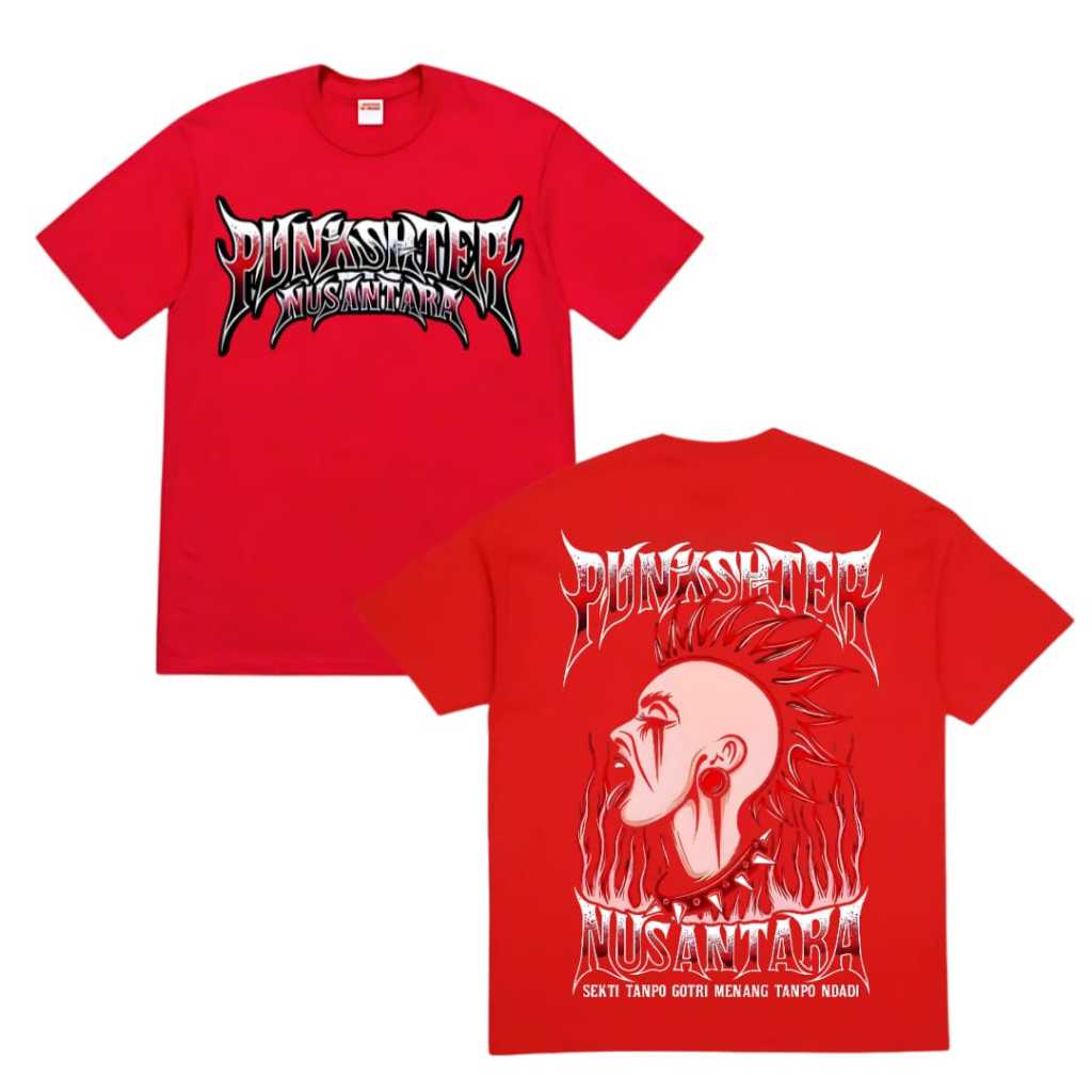 Norm Store | Custom Kaos Punkshter Nusantara | Cotton Combed 30s 24s Warna Merah