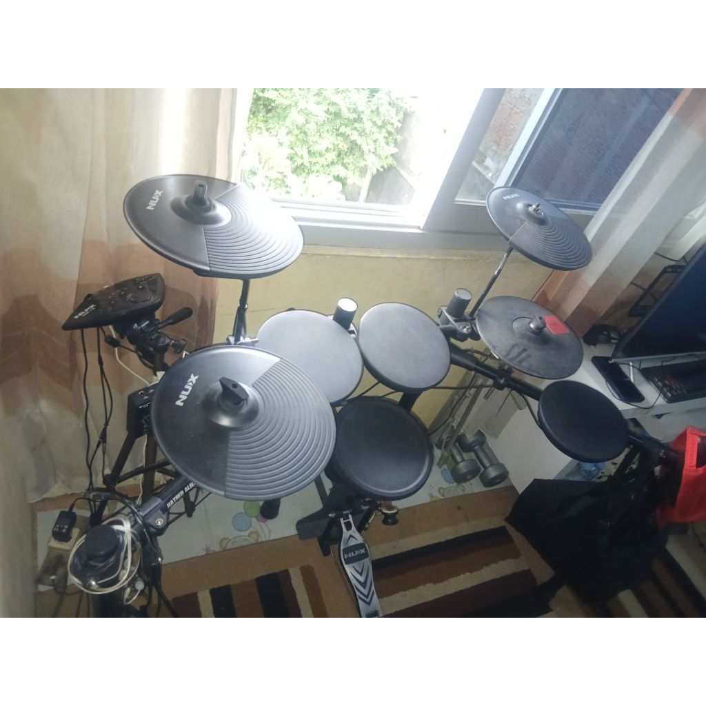 drum elektrik NUX DM1X sudah custom cymbal