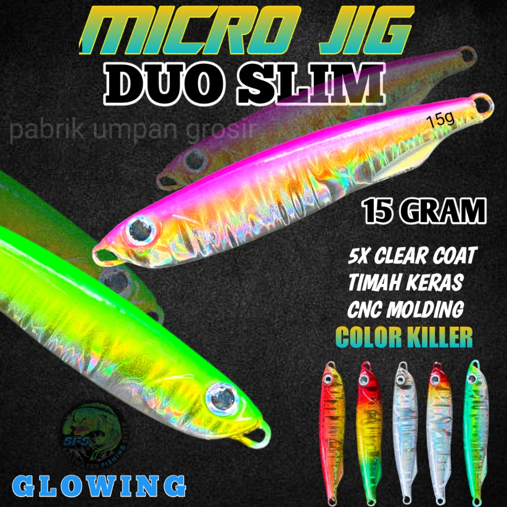 Umpan METAL JIG 15 GRAM micro jig15gram metal jig non gid umpan pancing duo slim assist hok lure DSN