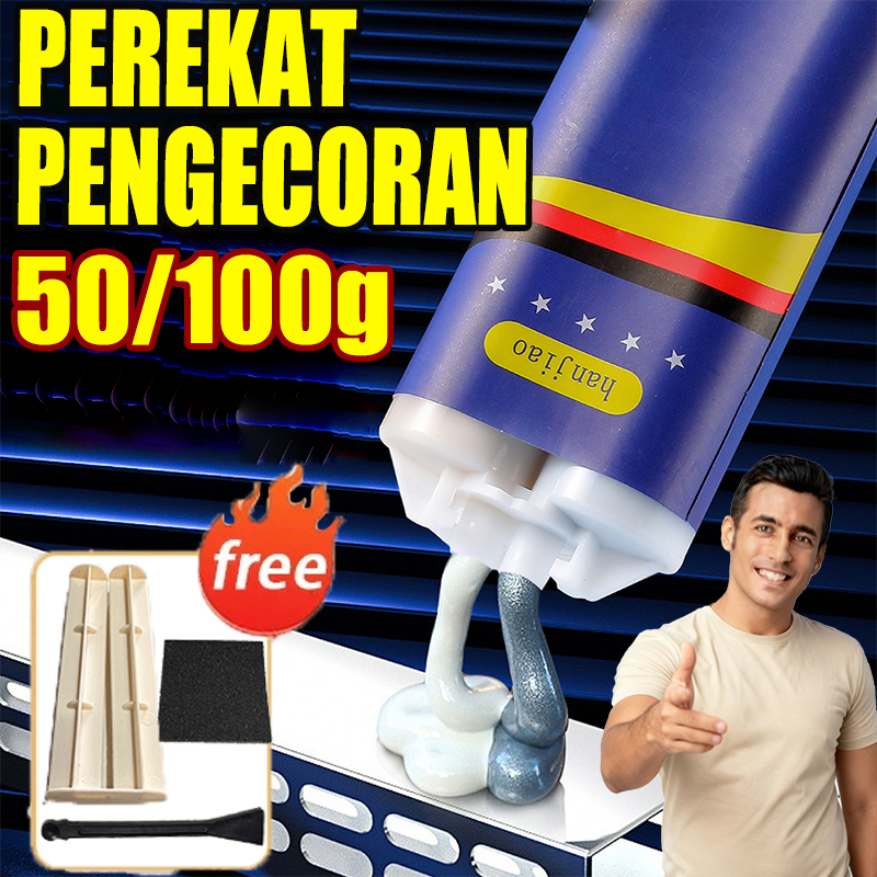 Lem AB Besi Waterproof 50/100g - Super Kuat Tahan Panas, Perbaikan Knalpot Tangki Bensin Bocor