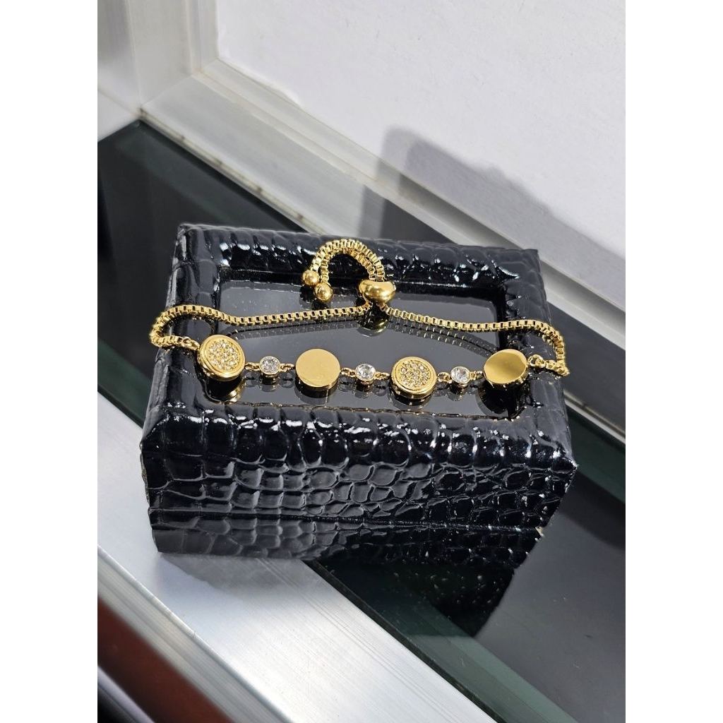 gelang serut titanium, gelang serut bulat bulat