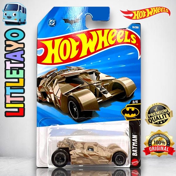 Hot Wheels The Dark Knight Batmobile Tumbler Camouflage Putih Coklat Cream DC Series Batman