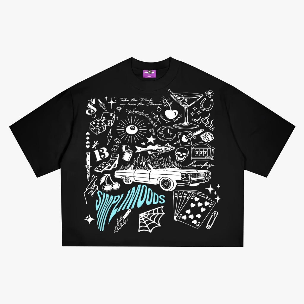 [Vogue Circle] Kaos Boxy Oversize Tshirt Distro SimpliMoods Take The Risk Pria Dan Wanita Cotton Com