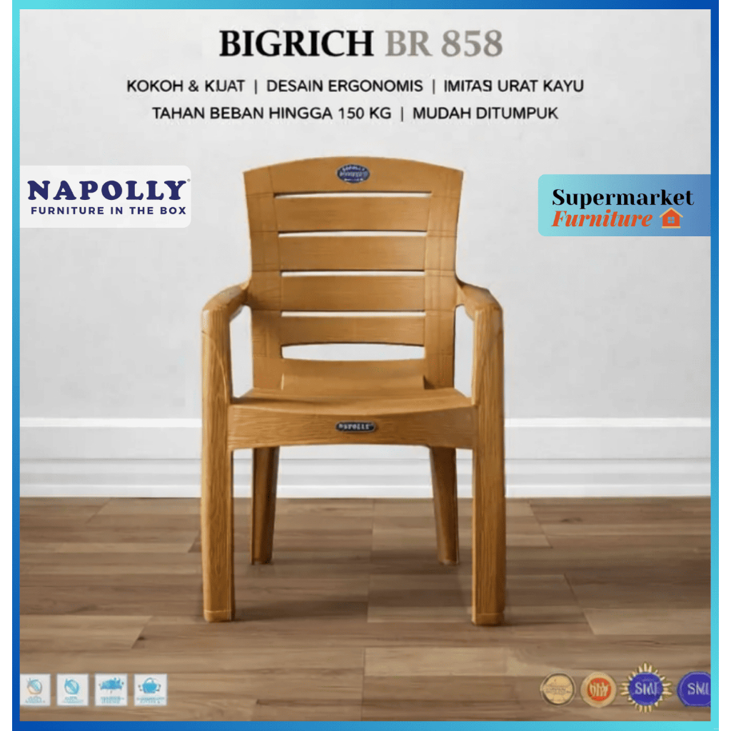 KURSI PLASTIK KURSI NAPOLLY BR 811 KURSI SULTAN BIG RICH