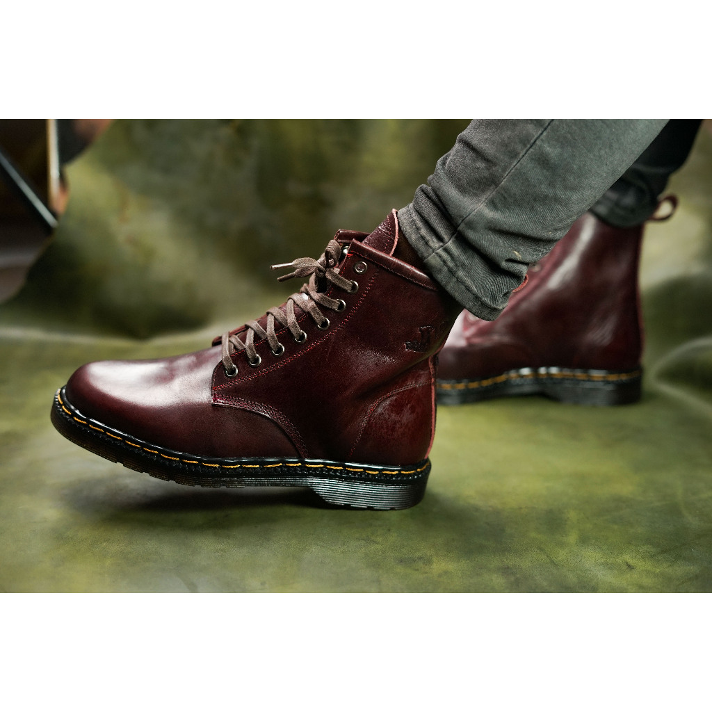 PGS x DMDHIGH- Sepatu Pria Kulit Kasual Tanpa Tali Pesta Gereja Lamaran Pernikahan Wisuda Original C