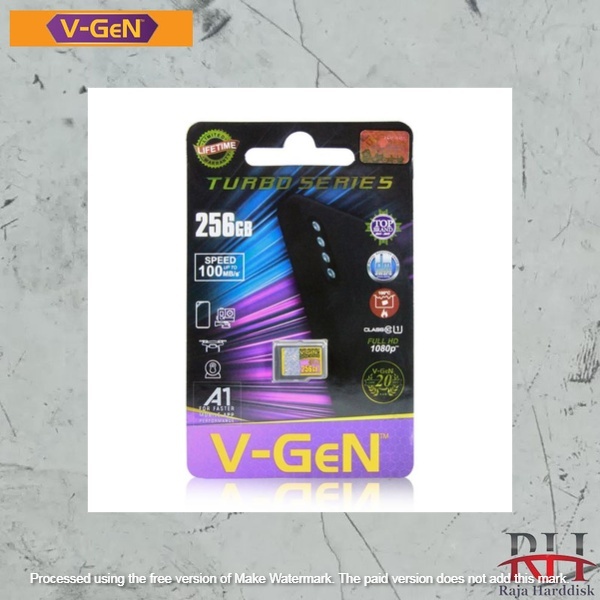 V-GeN MicroSD Card TF 256GB Turbo Memory Vgen Micro SD 256 GB