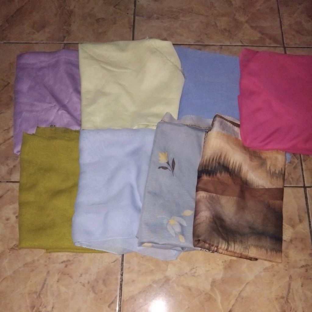 segiempat, kerudung anak,  instan