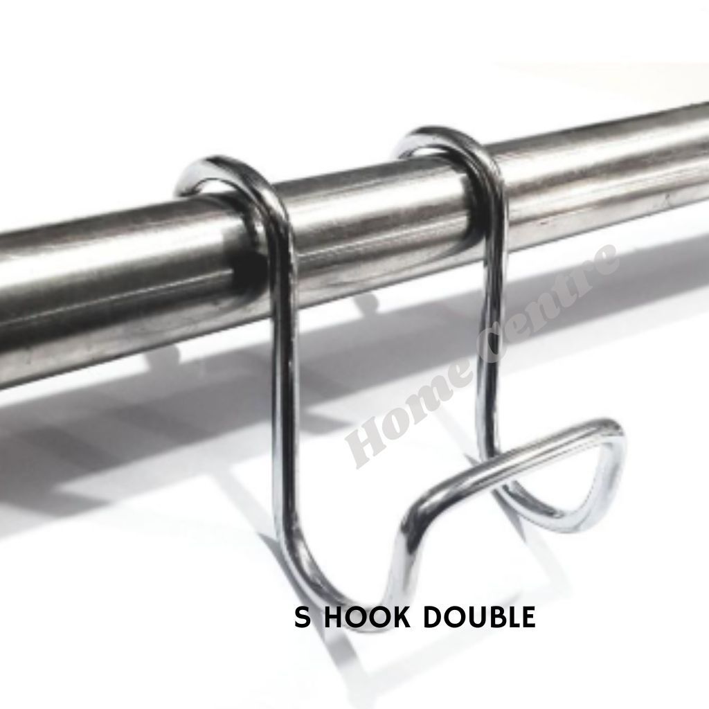HANGER GANTUNGAN S TYPE HOOK STAINLESS STEEL - S hook Double