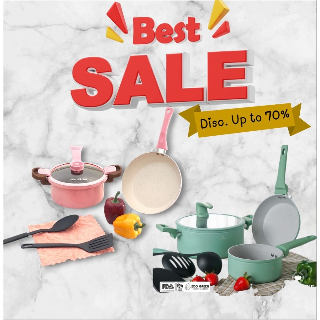 SALE Panci Set Teflon Anti Lengket