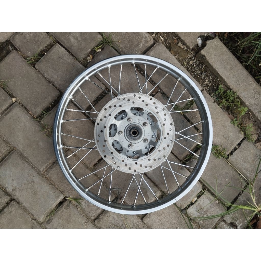 velg/pelek jari jari  set piringan cakram motor Supra fit new karisma Supra x lama asli AHM original