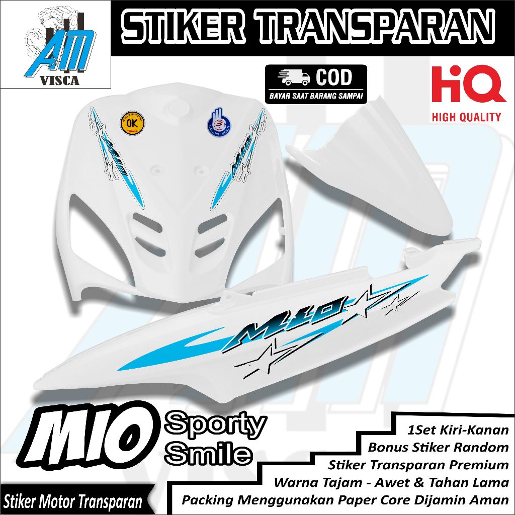 Stiker Transparan Motor Mio Smile - Sporty Stiker Striping Mio Smile - Sporty - Alstar