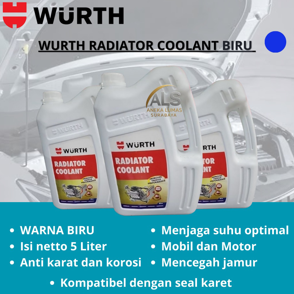 Wurth Radiator Coolant Biru 5L / Air Radiator Coolant Wurth Original