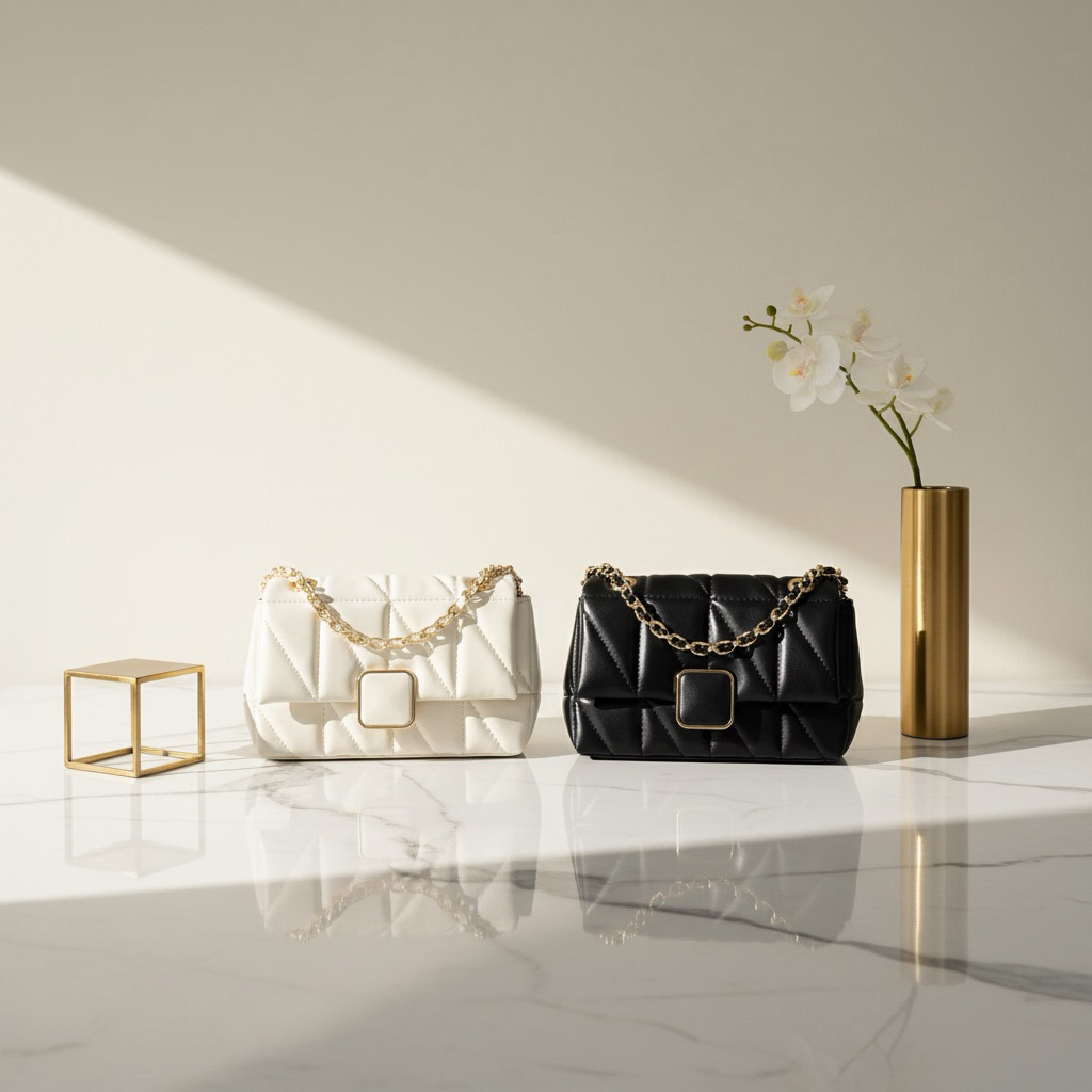 Tas Selempang Wanita Sania bag - Hitam, Desain Elegan dengan Rantai Tebal
