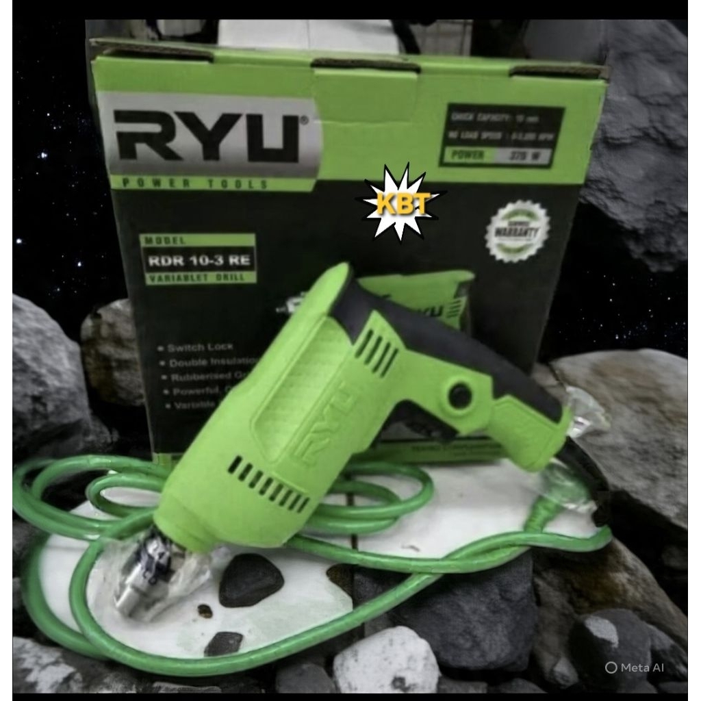 Bor listrik 10mm bolak balik RYU