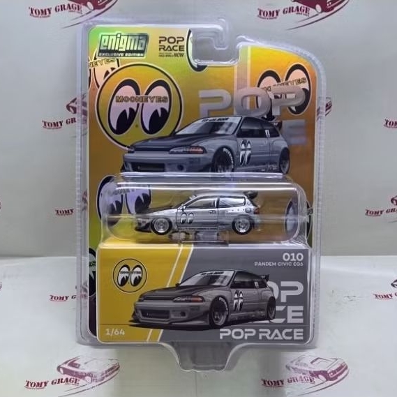 Pop Race Pandem Honda Civic EG6 Mooneyes Moon Eyes Yellow Blister CHASE