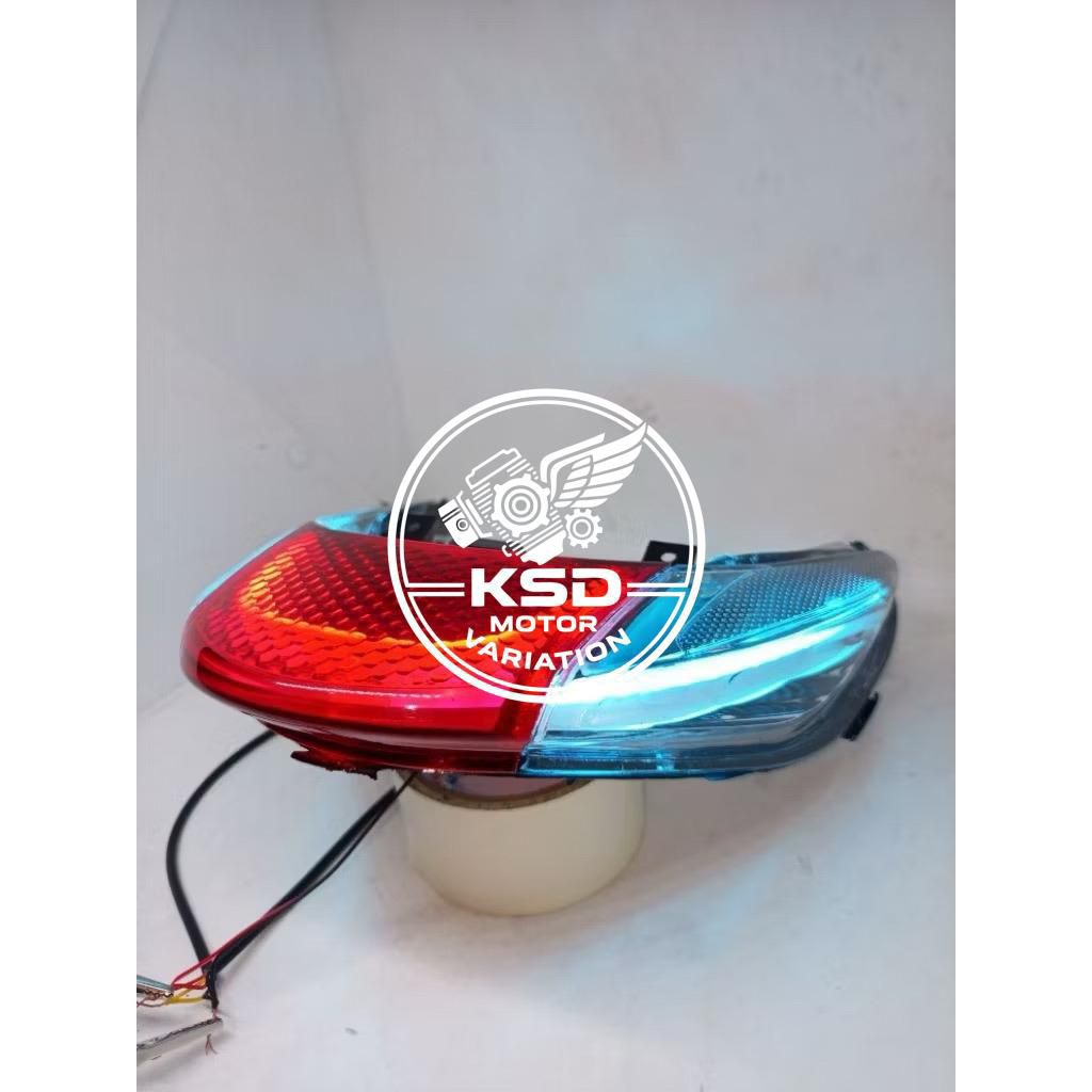 CUSTOM LAMPU STOP VARIO 110 KARBU PLUS DOUBLE ALIS