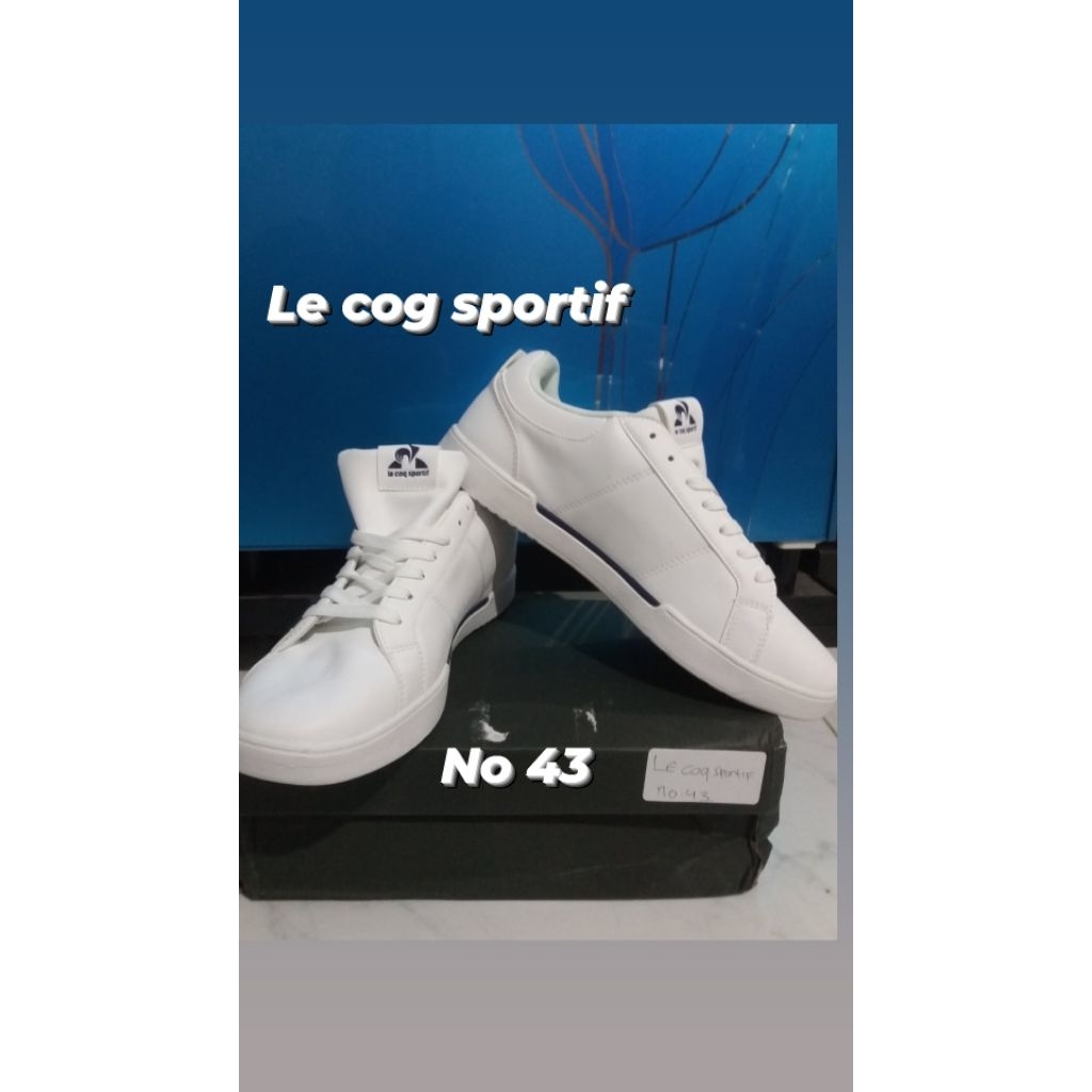 Servodio Sepatu Sneakers Full White le cog  sportif- Desain Modern, Ringan, Nyaman Dipakai