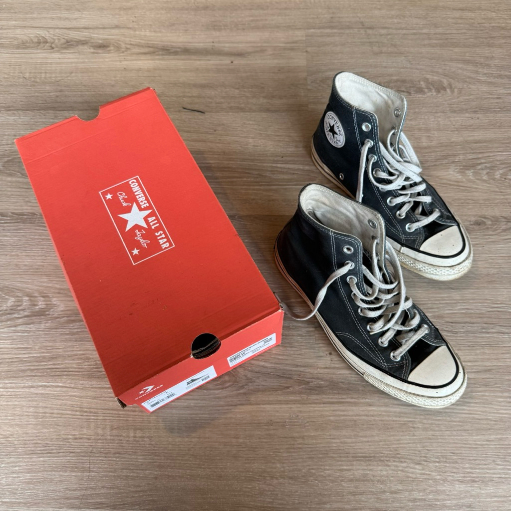 Sepatu Converse Chuck 70 Hi Black Egret