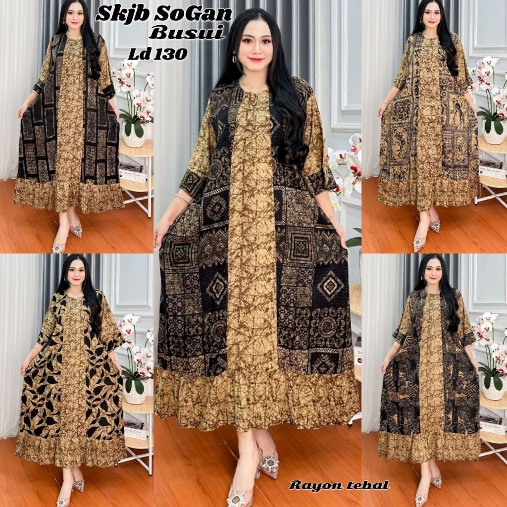 Daster Jumbo Kekinian/Sekdres Skjb Shogan,Mawar,Madongan,Rajut,Jodha Ld130 All Size Rayon Premium Ha