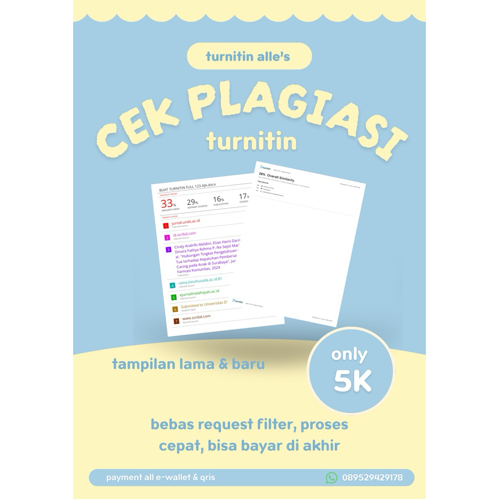 Jasa Cek Plagiasi Turnitin - Proses Cepat, Hasil Akurat, Privasi Aman