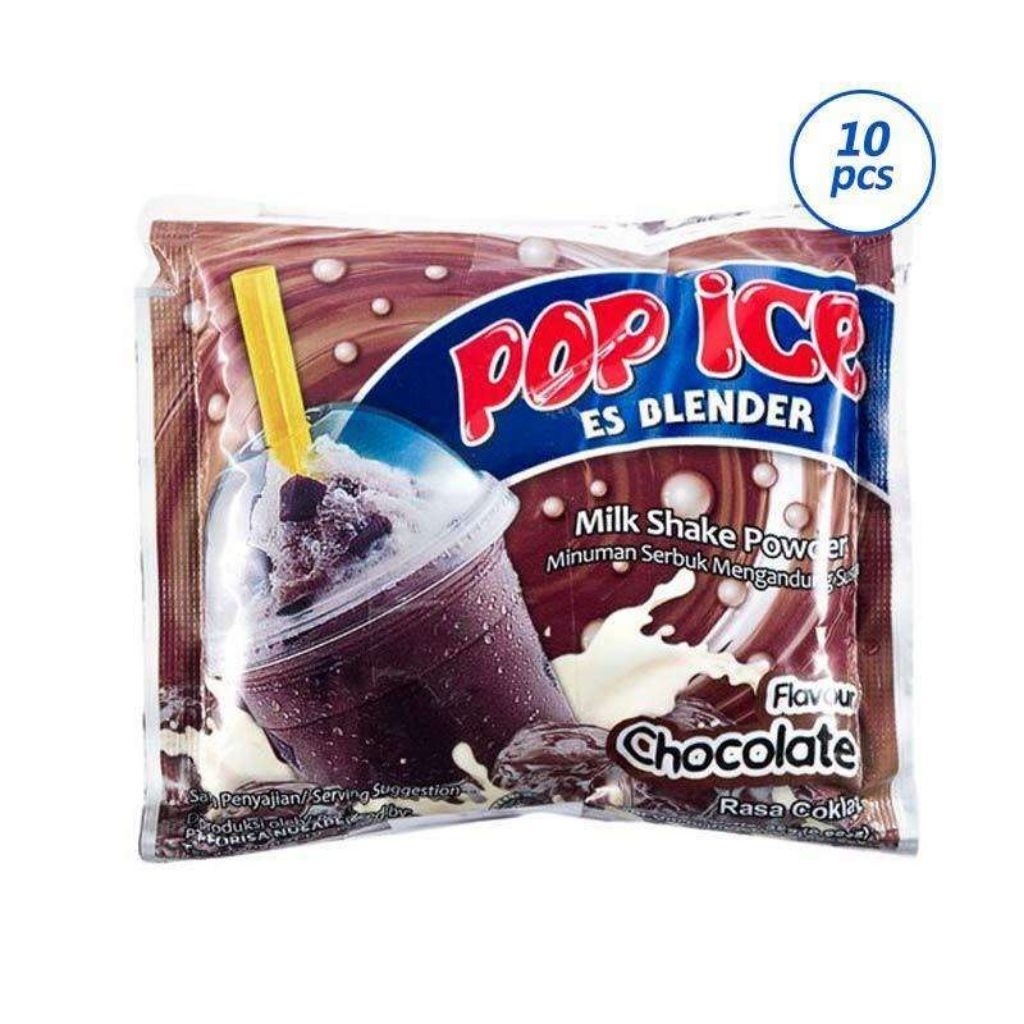 POP ICE Coklat Minuman Bubuk [25 g/ 1 renceng/ Isi 10 pcs]