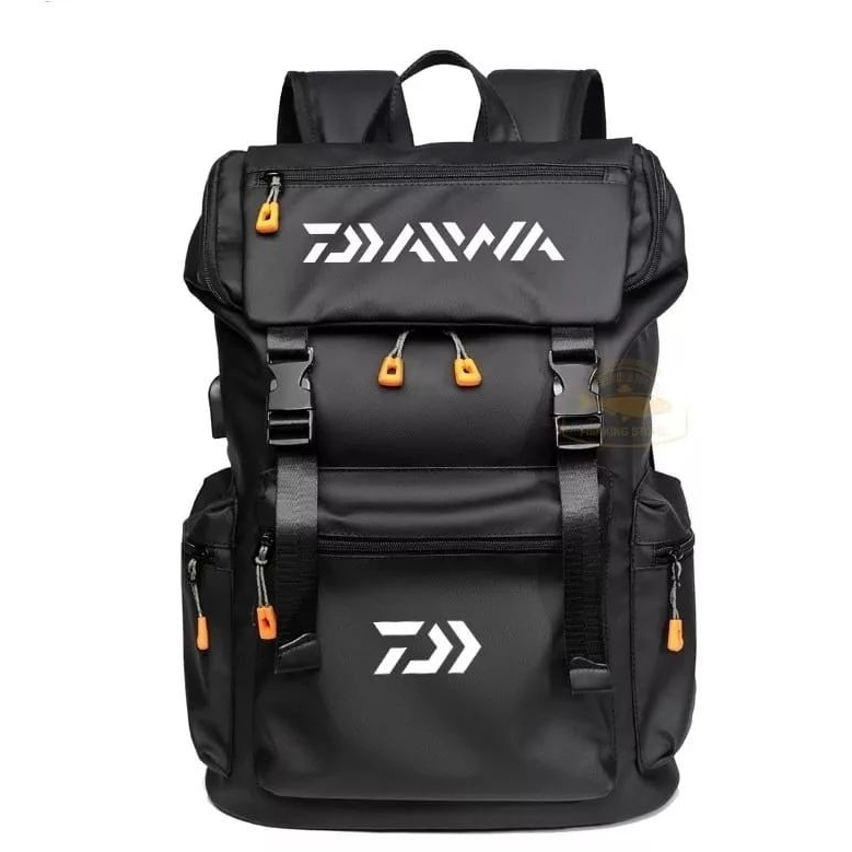 Tas Ransel Pria Daiwa Backpack Outdoor Tactical Besar Waterproof Banyak Kantong Travel Pancing