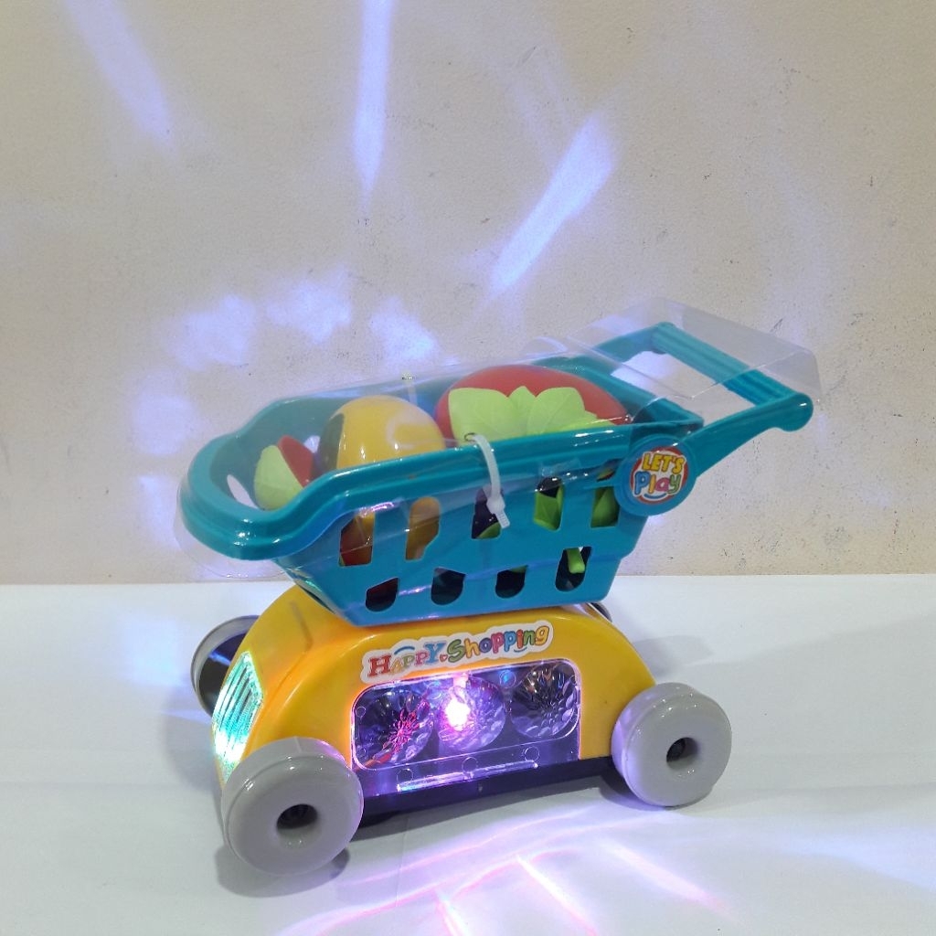 MAINAN ANAK TROLI BELANJA PLUS BUAH BK13 ADA MUSIK DAN MUSIK MAINAN KERANJANG BELANJA
