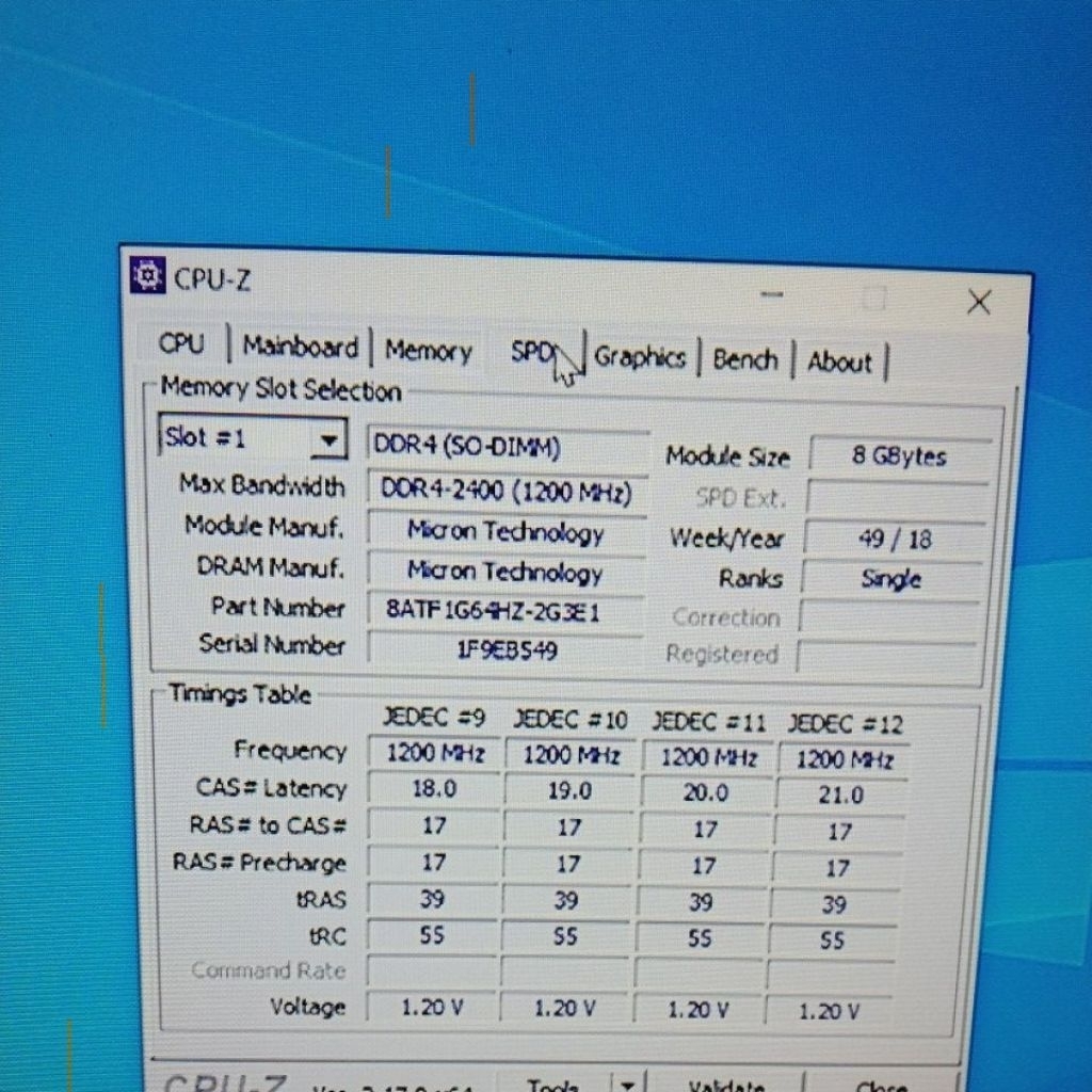 RAM Laptop DDR4 8GB  PC4-2400T