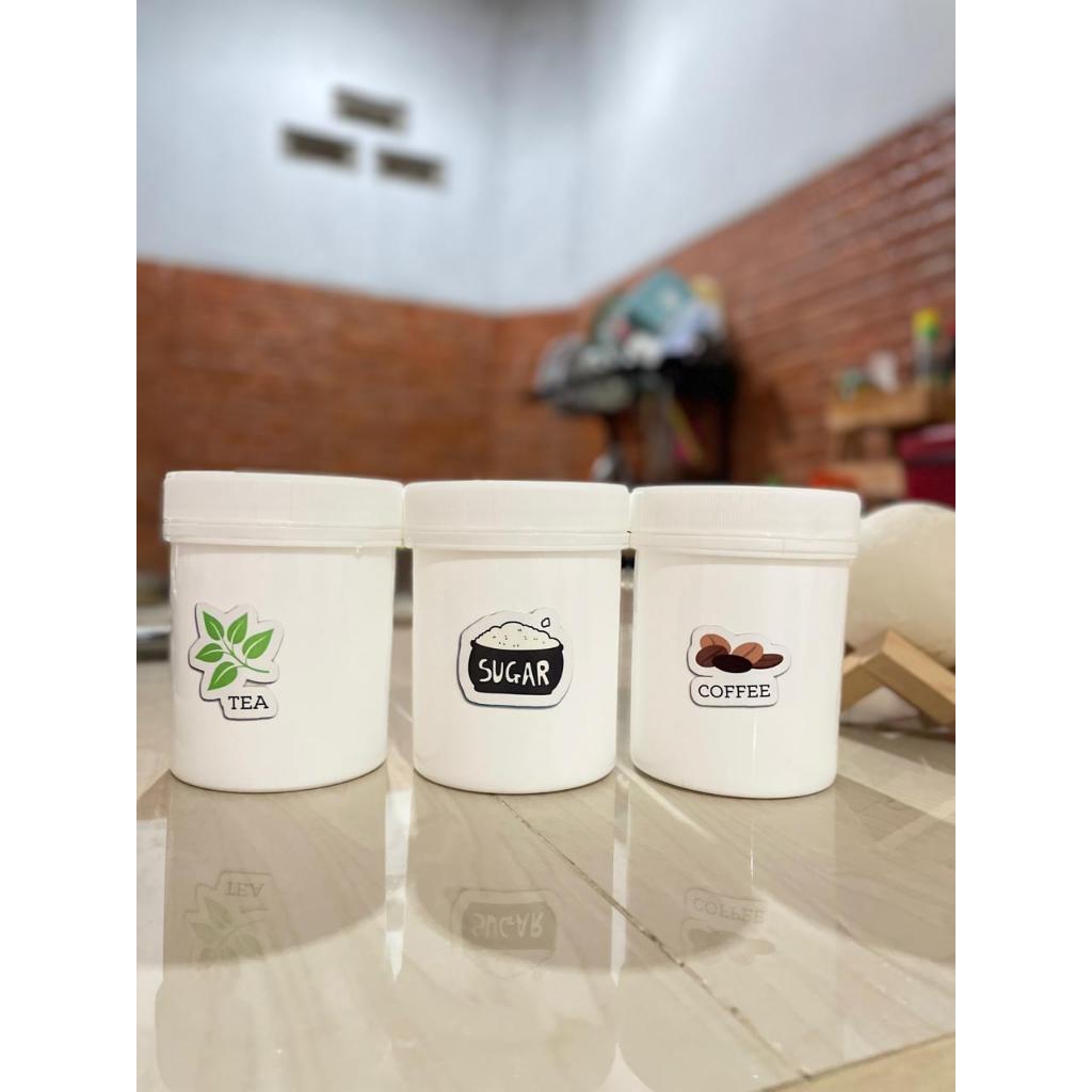 Toples tempat penyimpanan teh gula kopi dll / ples pantry plastik