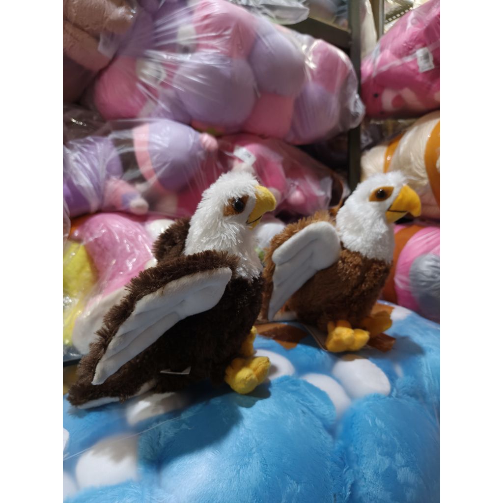 Boneka burung elang ukuran 25-30cm boneka karakter burung elang eagle