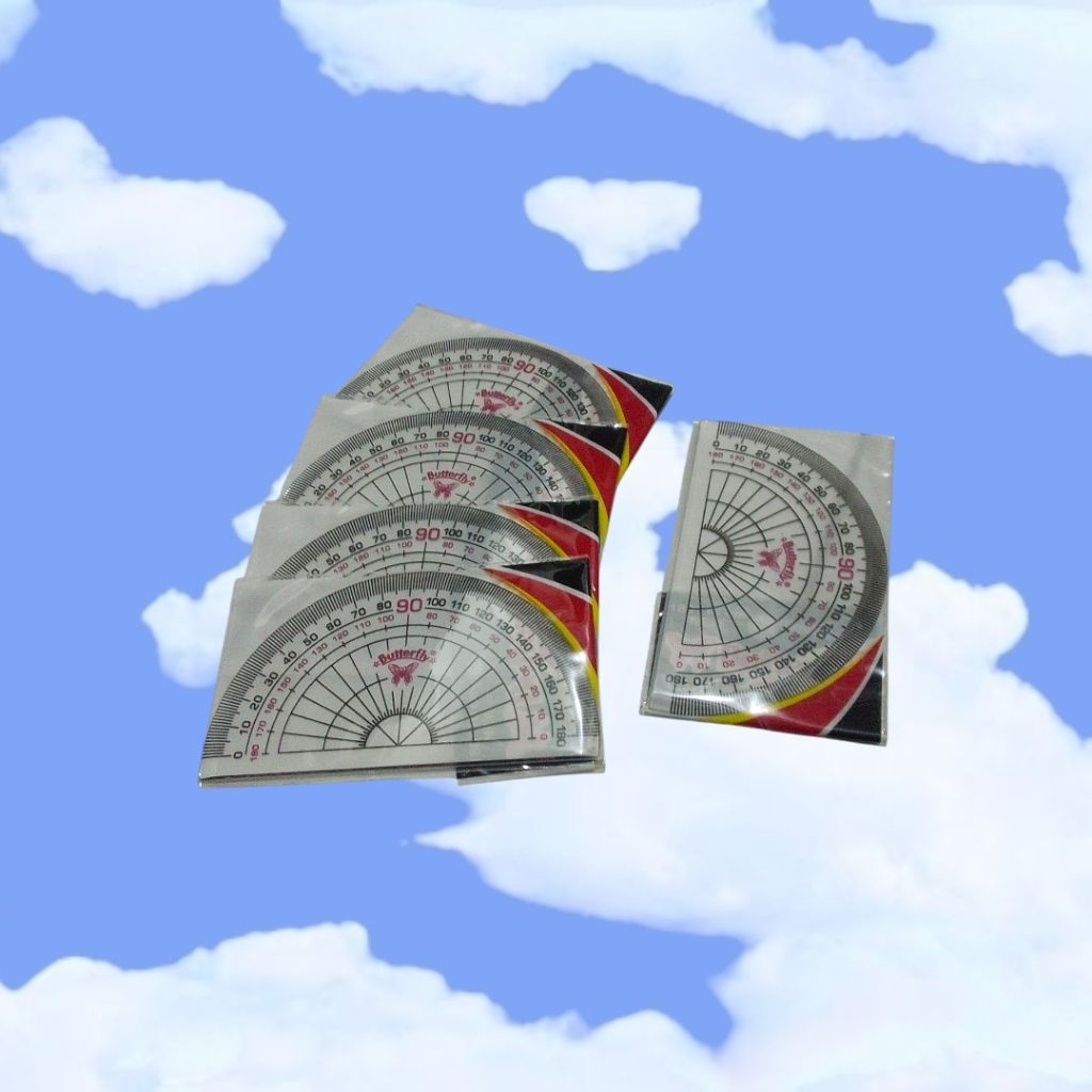 Busur Derajat Plastik Butterfly/Busur Derajat Butterfly Busur derajat butterfly 180°