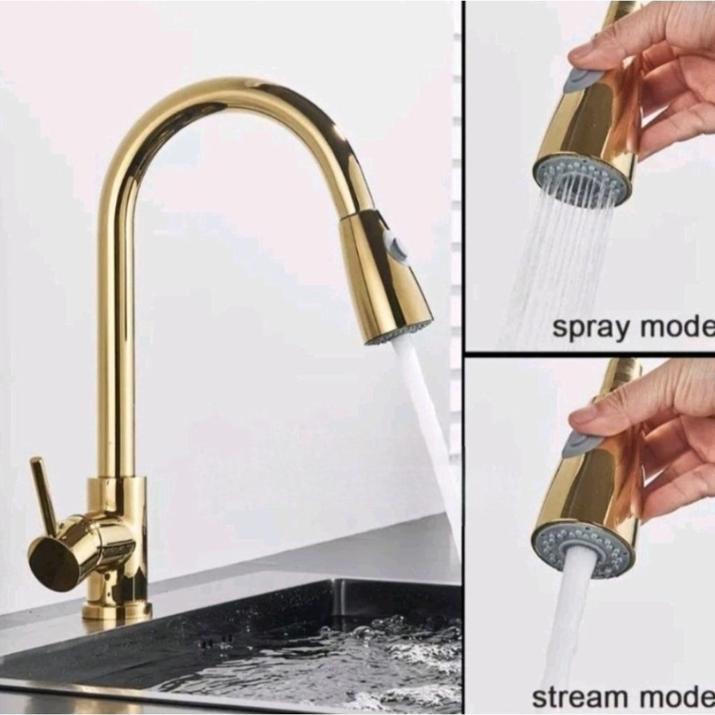 Kran Kitchen Sink Stainless SUS 304 GOLD / Kran Sink Tarik Gold