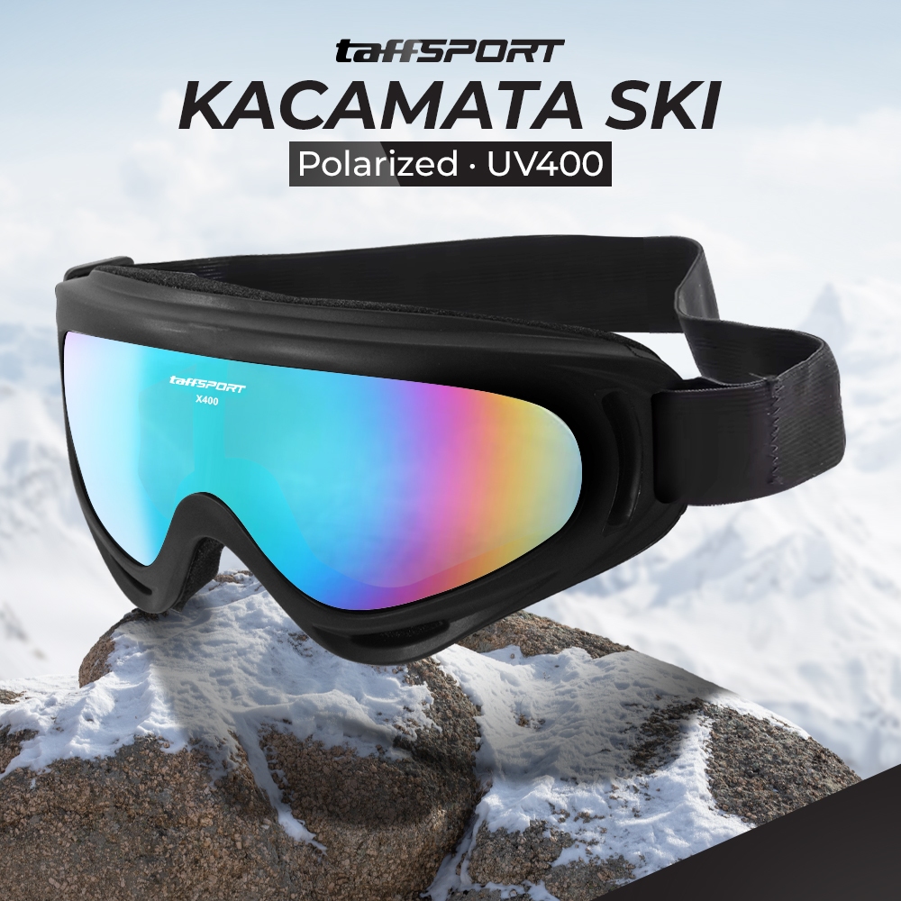Kacamata Helm Motor Goggles Ski Polarized UV400 Windproof - X400 - Multi-Color OMSE2FMC