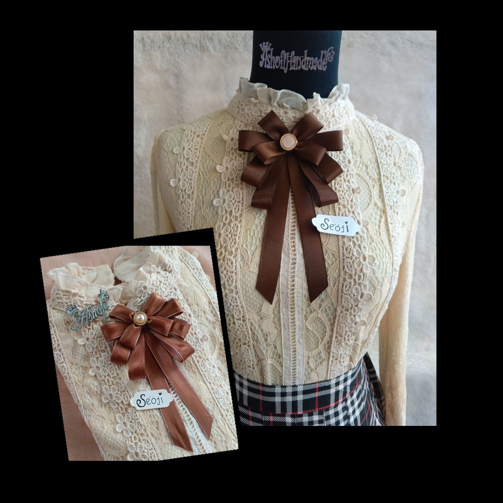 Ashofi handmade Bross Pita Kerah Korea. Bros Pita Vintage