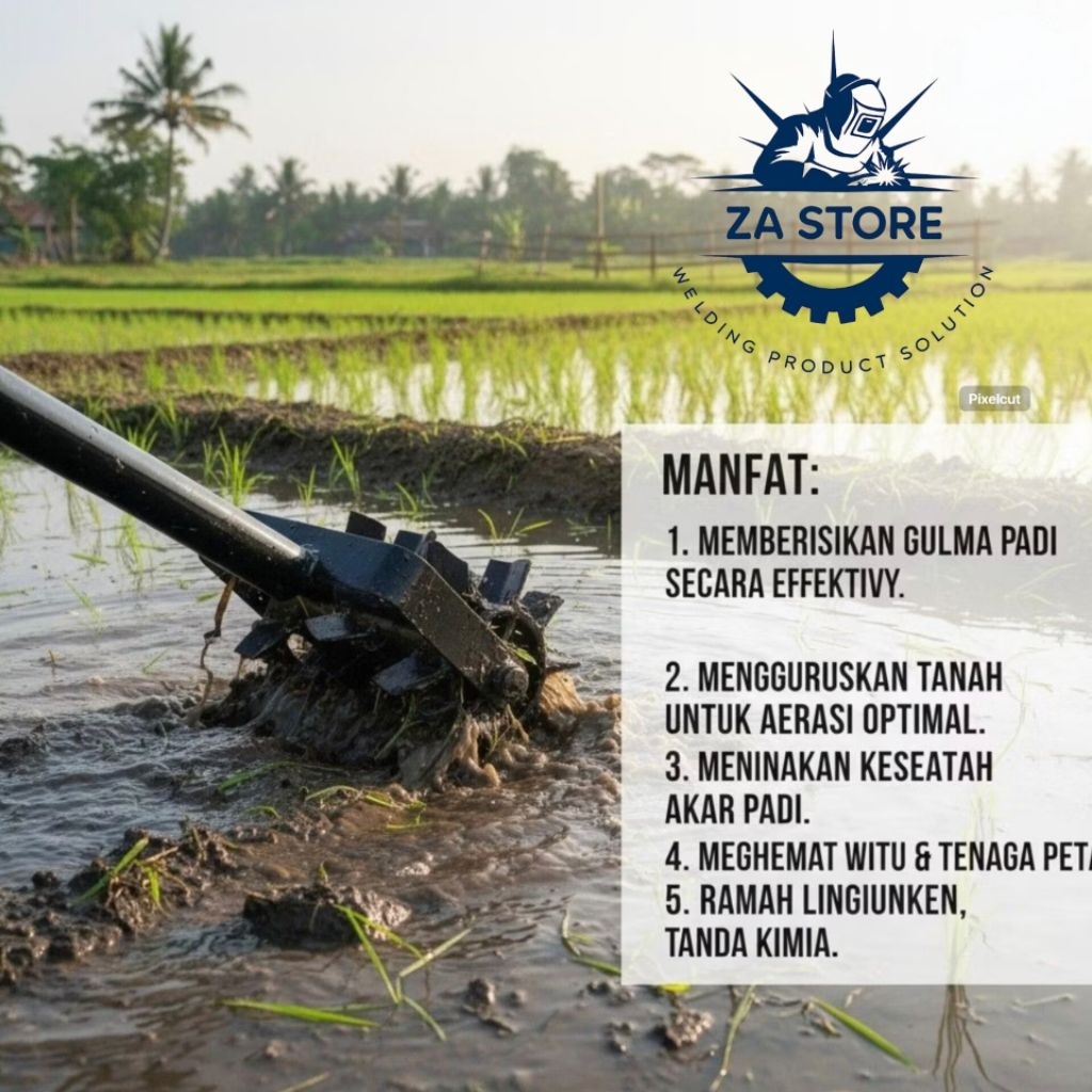Alat matun / alat penyiang gulma padi sawah minimalis